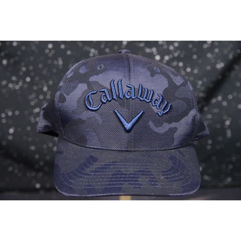 Callaway Camo Golf Hat Cap Mens One Size Blue Flexfit 110 Snapback Adjustable
